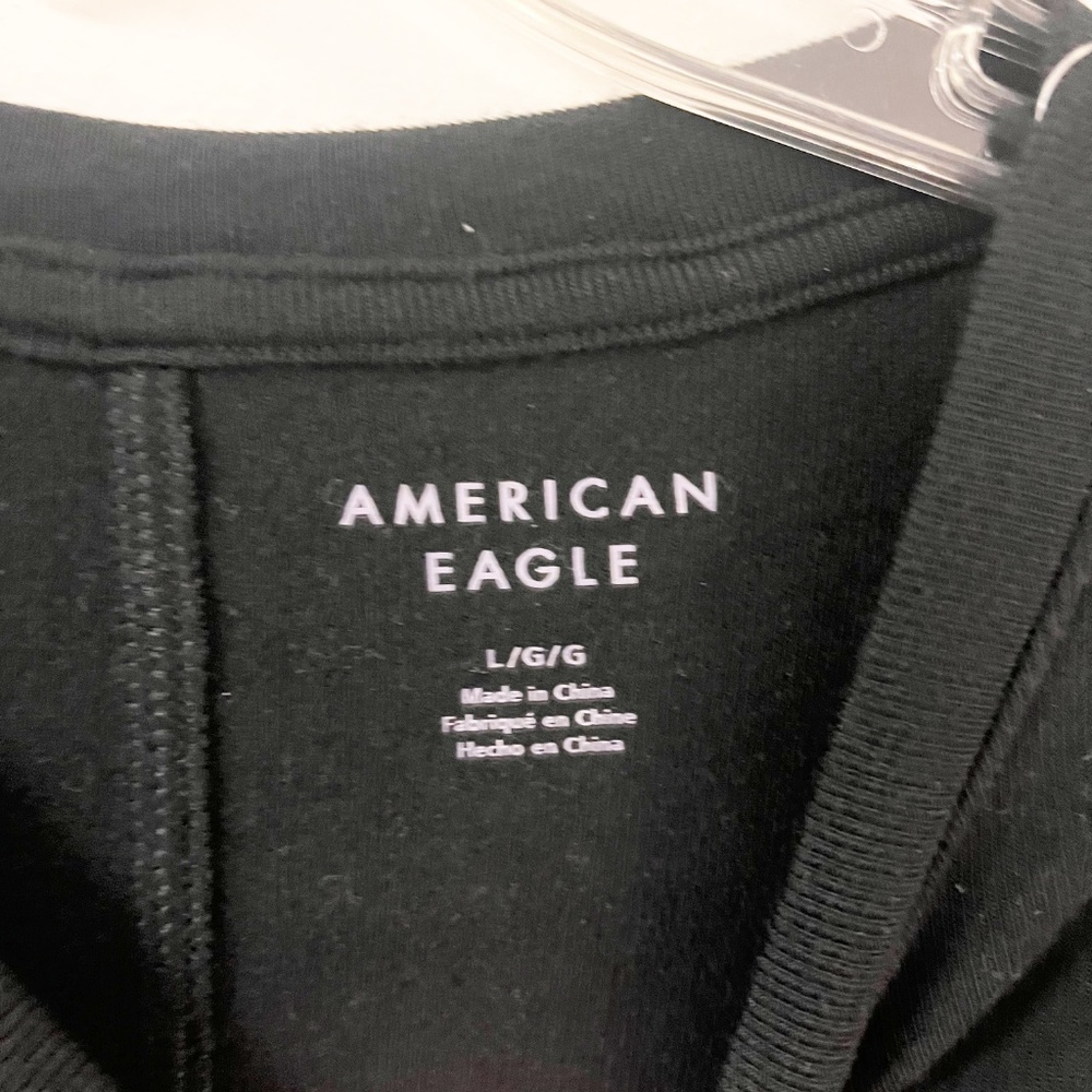 American Eagle Soft Long Sleeve T-Shirt Crewneck Black NWT Size Large - Picture 4 of 8